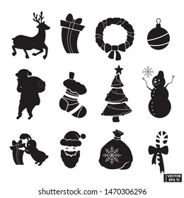 Vector image. Set of icons for christmas and new year.