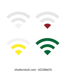 Vector image of set of icons Wi Fi.