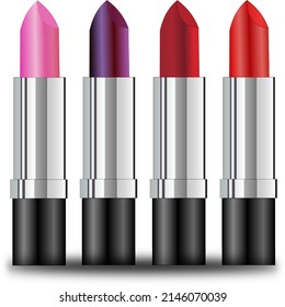 Vector image of a set of lipsticks