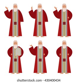 Vector image of the set of Moses