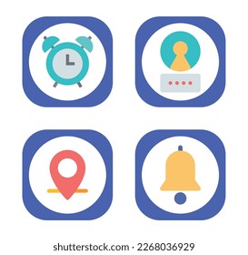 vector image set of office icons with white background