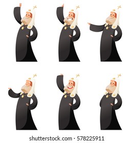 Vector image of the Set of orthodox priests