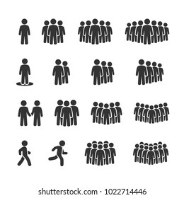 Vector image set of people icons.