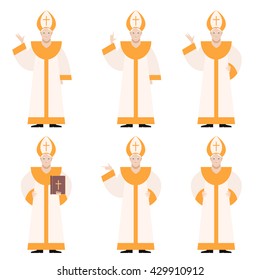 Vector image of the set of popes