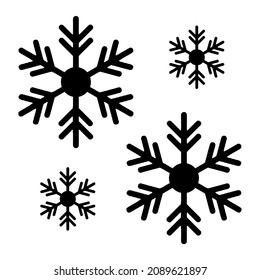 Vector image set of snowflake icons