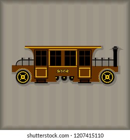 vector image set Steampunk design gear elements