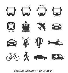 Vector image set of transport icons.