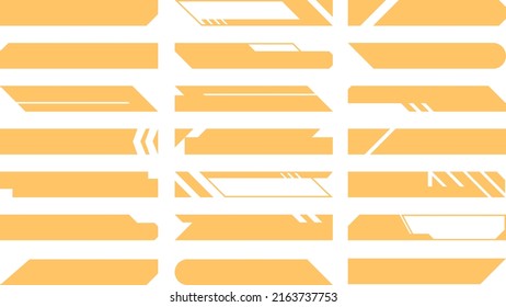 Imagen vectorial configurada para la barra de noticias de TV. Transmitiendo el signo de noticias de video. La última información, noticias deportivas. Ilustración separada de la pantalla del menú de juego