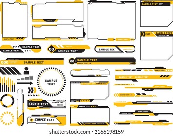 Imagen vectorial configurada para la barra de noticias de TV. Transmitiendo el signo de noticias de video. La última información, noticias deportivas. Ilustración separada de la pantalla del menú de juego