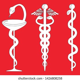 Vector image of a set of various medical symbols