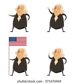 Vector image of a Set of Washington presidents