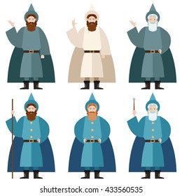 Vector image of the set of wizards