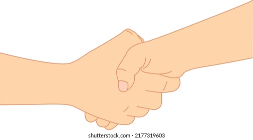 Imagen vectorial que se mueve de la mano. Un apretón de manos.