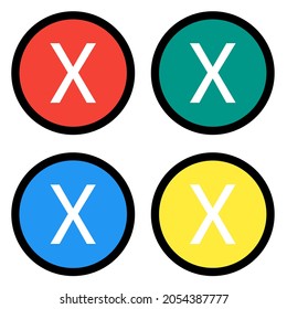 Vektorbild in Form eines bunten X-Symbols.