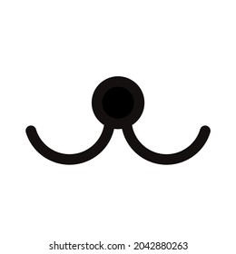Vector image of shaped like an animal nose on a white background.