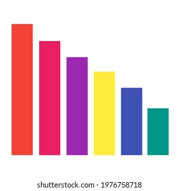 Vector image shaped like a colorful signal network.