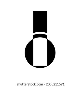 Vector image of shaped like a corkscrew.