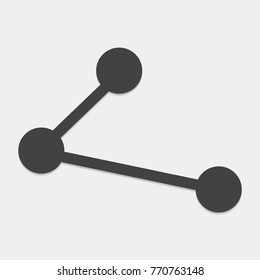 Vector image sharing icon. Icon shared icon on light background
