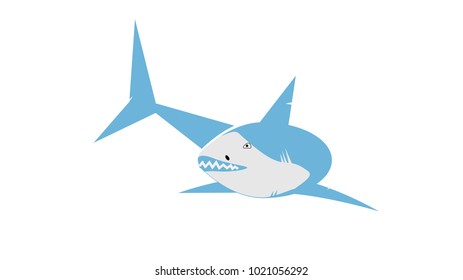 
vector image of shark. 
cartoon shark