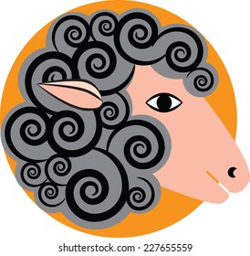Vector image of sheep