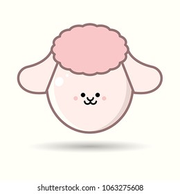 Vector image of a sheep design on a white background. Vector, illustration eps10