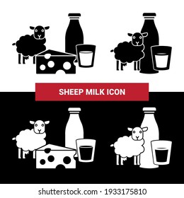 Vector image. Sheep milk icon.