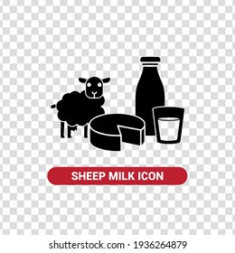 Vector image. Sheep milk icon.