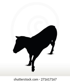 Vector Image - sheep silhouette with trot pose isolated on white background
