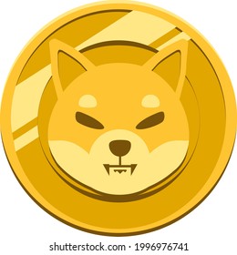 Vector image of shiba inu. Cryptocurrency, infographics