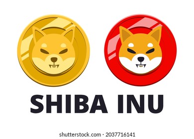 Vektorbild von shiba inu. Kryptowährung, Infografiken