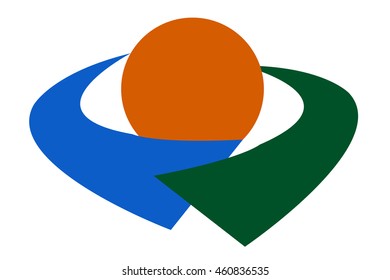 Vector image of Shikokuchuo city flag, Ehime prefecture , Japan. Proportion 2:3. EPS10. 