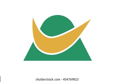 Vector image of Shinshiro city flag. Proportion 2:3. EPS10. 