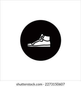 Vector image of a shoe, white background and color, multi color shoes.