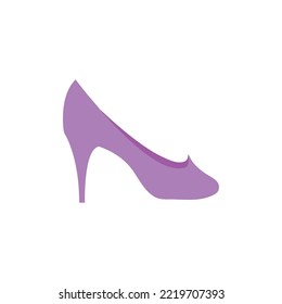 vector image of shoes in the form of a woman's heel with a white background