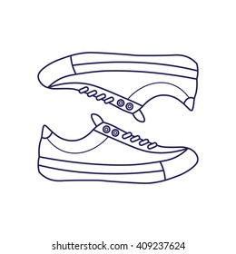 Vector image of shoes for sports. illustration on a white background