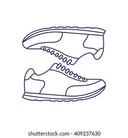 Vector image of shoes for sports. illustration on a white background