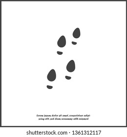 Vector image of shoes tracks, imprint of shoe on white isolated background. Layers grouped for easy editing illustration. For your design