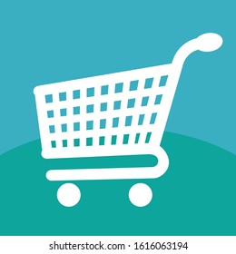 A vector image of a shopping cart