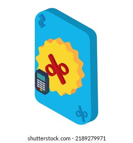vector image, shopping icons with blue background.