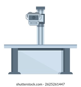 Vector image showcasing an isolated professional studio setup with a camera on a tripod and a backdrop