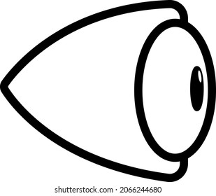 Vector image of a side view eye, ideal for ophthalmologists and other uses.