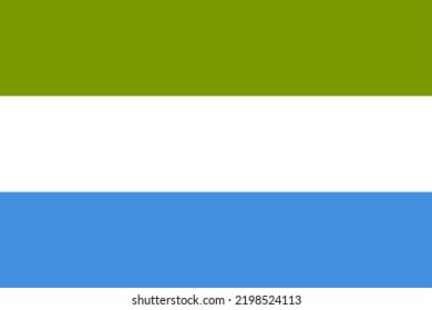 A vector image of the Sierra Leone flag