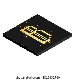 vector image of the sign of Bitcoin isometry