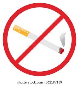 Vector image of sign forbidding Smoking.