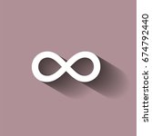  Vector image of the sign of infinity. Vector illustration with shadow design