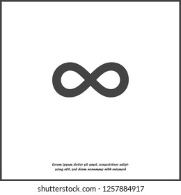  Vector image sign infinity. Vector illustration infinity icon on white isolated background. Layers grouped for easy editing illustration. For your design.