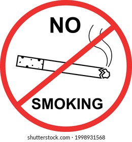 Vector image sign no smoking