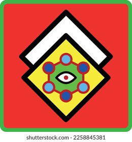 vector image sign ornament print with eye