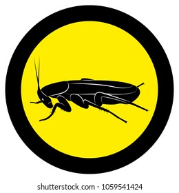 Vector image of silhouette of cockroach