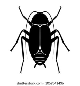 Vector image of silhouette of cockroach